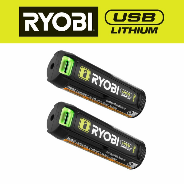 Product photo: USB LITHIUM 3AH LITHIUM RECHARGEABLE BATTERY (2-PACK)