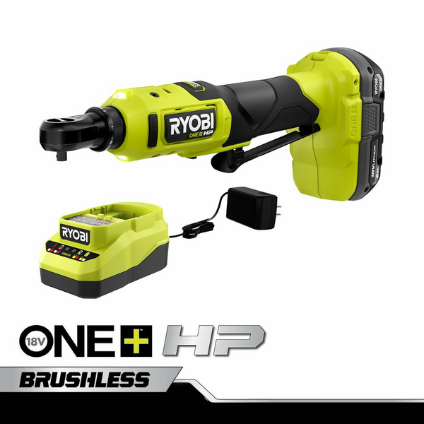 Product photo: 18V ONE+™ HP COMPACT BRUSHLESS 1/4" High Speed Ratchet Kit