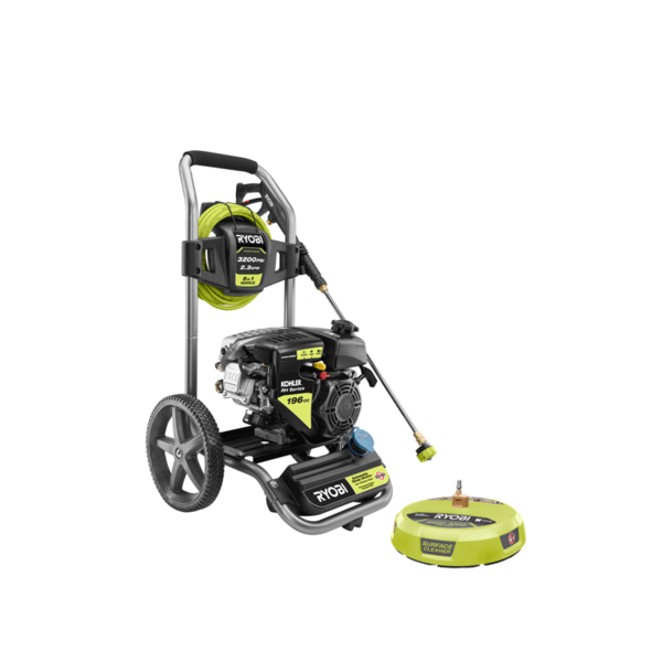 Product photo: 3200 PSI KOHLER GAS PRESSURE WASHER with 15" Surface Cleaner